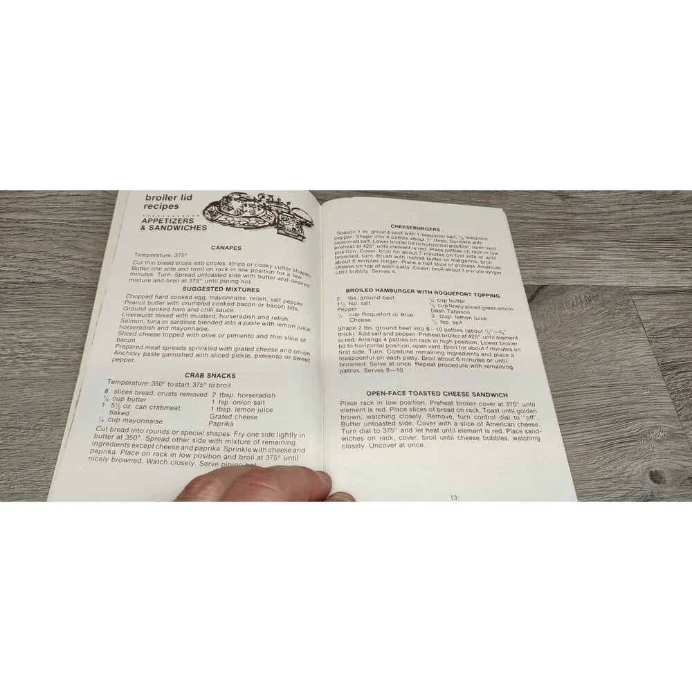 Hoover Fry Pan Broiler Lid Instructions & Tested Recipes 1973 Cookbook